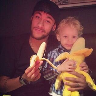 Neymar iniciou a campanha com o filho, Davi Lucca