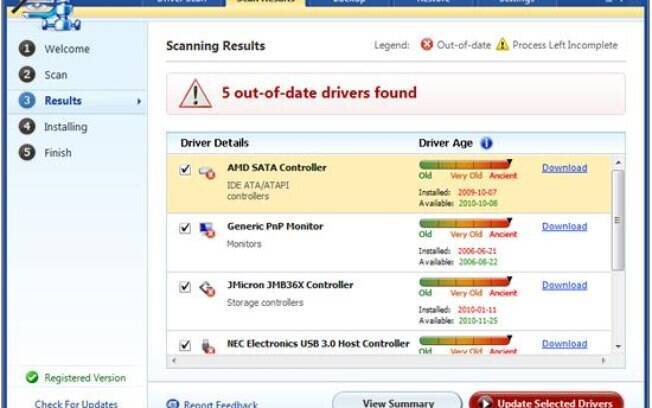 Winzip Driver Updater faz backup de drivers antigos