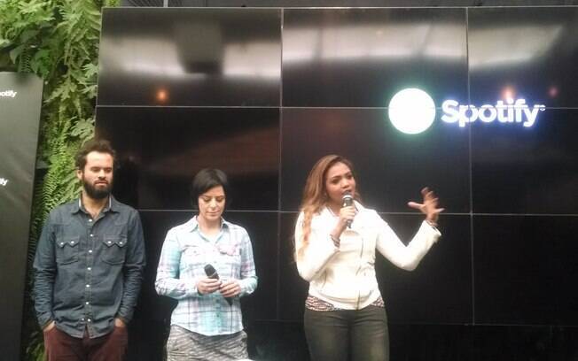 Marcelo Jeneci, Fernanda Takai e Gaby Amarantos participaram do lançamento do Spotify no Brasil