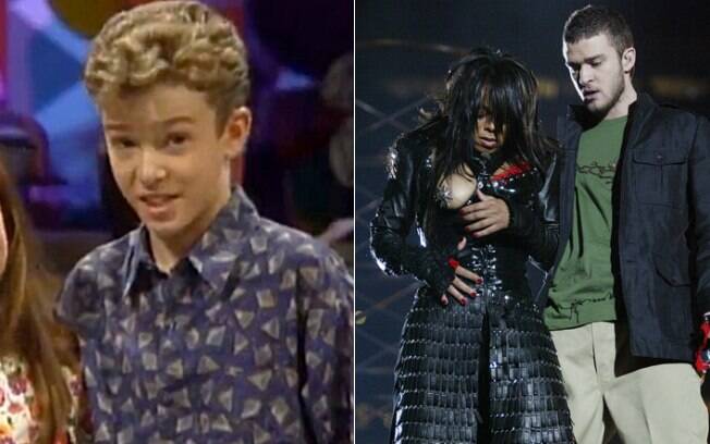 Antes e depois: Justin Timberlake pré-adolescente em imagem do 