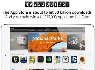 Site da Apple mostra contador de downloads de aplicativos por meio da App Store