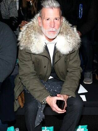 Nick Wooster durante o Mercedes-Benz Fashion Week Fall, em Nova York, em fevereiro deste ano
