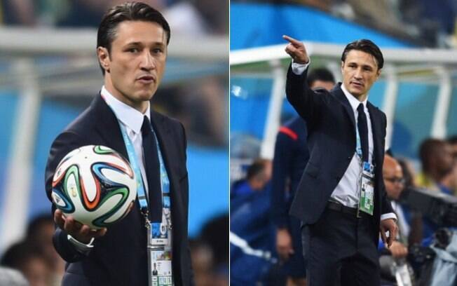 Bem vestido e gato, o técnico Niko Kovac (Croácia) vence os outros colegas treinadores de goleada