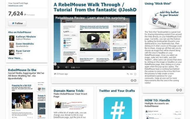 RebelMouse tem visual similar ao do Pinterest