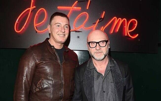 Os estilistas Domenico Dolce e Stefano Gabbana