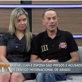Rafael Ilha e sua mulher, Aline