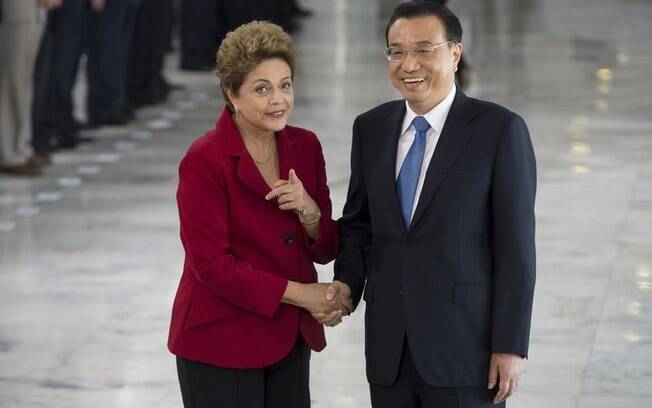 Chefe de governo chinês chegou por volta das 10h30 ao Palácio do Planalto