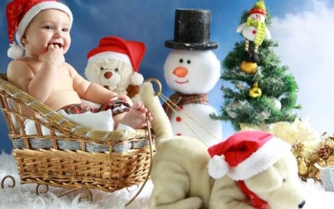 Bichinhos de pelúcia dão um ar divertido às fotos de Natal. De Roni Sanches Fotografia