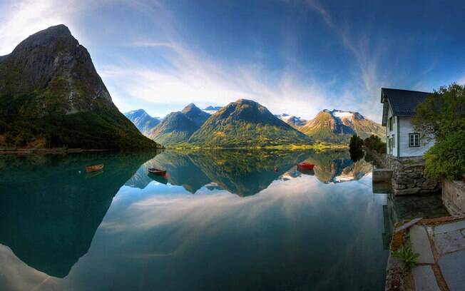 Noruega encanta com paisagens naturais deslumbrantes Noruega encanta com paisagens naturais deslumbrantes