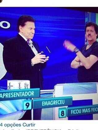 Silvio Santos brinca com Faustão