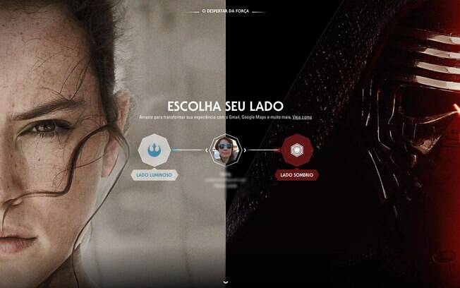 Google entra no clima de Star Wars e convida usuário de seus serviços a escolher um lado da Força