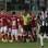 Jogadores do Internacional protestam contra o árbitro. Foto: Gazeta Press