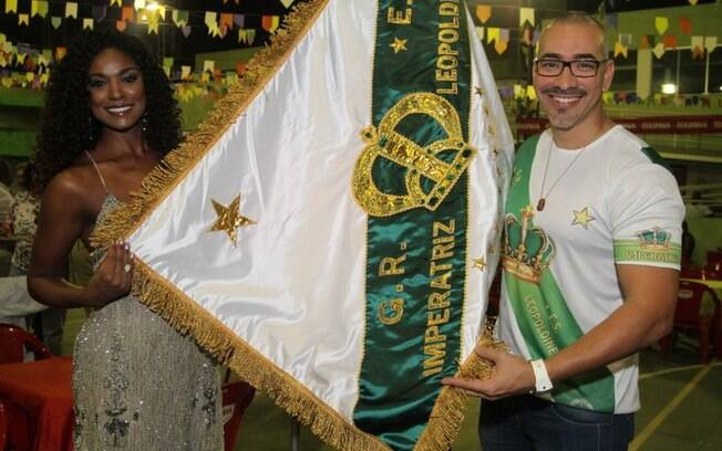 Cris Vianna e o carnavalesco Cahê Rodrigues