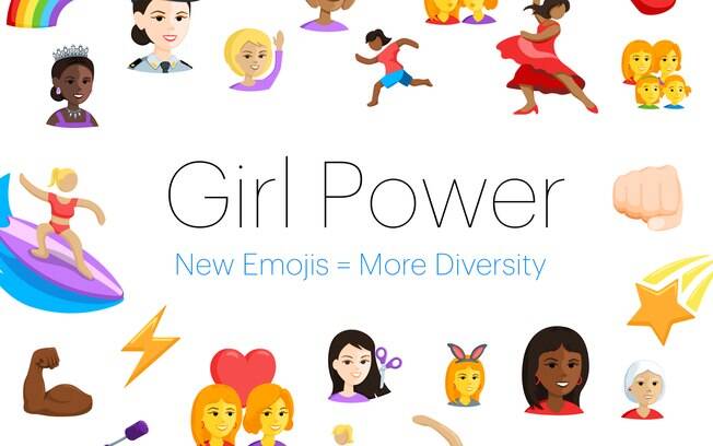 Rede social incluiu 100 novos emojis, com atenção especial a diversidade de gêneros e etnias