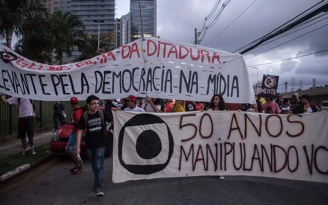 Quatro capitais registram protestos contra a Rede Globo