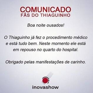 Comunicado Thiaguinho