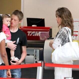 Letícia Spiller com os filhos Pedro e Stella