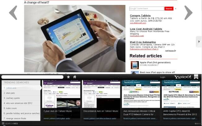Yahoo Axis cria experiência de navegação e busca integrada entre web e dispositivo móvel