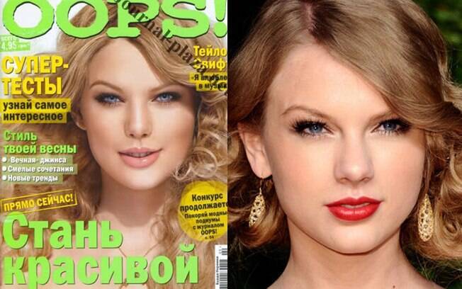 É impossível adivinhar que a foto da capa é da cantora Taylor Swift
