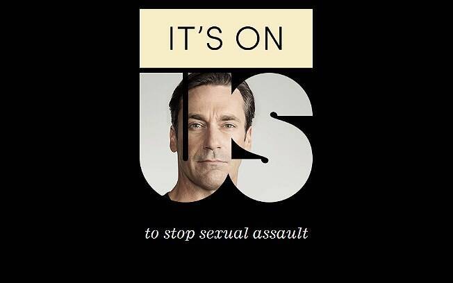 Jon Hamm é um dos porta-vozes da campanha contra a violência sexual nos EUA