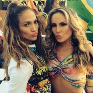 Jennifer Lopez e Claudia Leitte gravam clipe da Copa