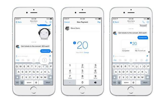 Sistema de pagamentos pelo aplicativo do Facebook Messenger chega primeiro aos EUA
