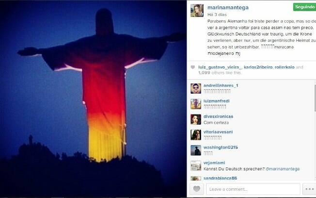 Jesus Luz e Marina Mantega publicam a mesma imagem no Instagram, no domingo (13)