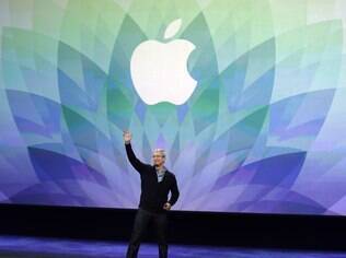 Tim Cook, CEO da Apple em evento recente
