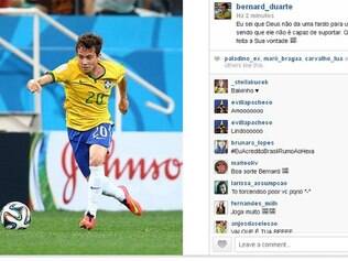 Bernard usa o Instagram e deixa no ar que será o titular contra a Alemanha