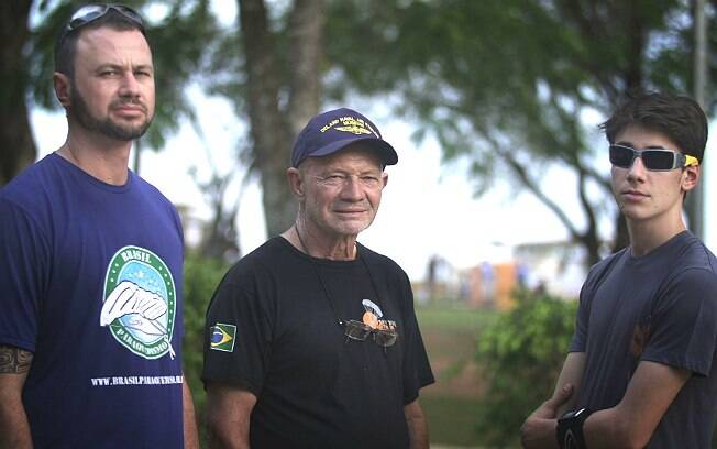 Família Costa: Rodrigo, João e Igor (da esquerda para a direita)