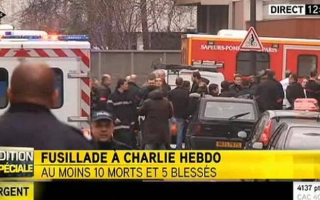 Sede da revista Charlie Hebdo é atacada em Paris, França (07/01)