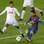 Messi tenta passar por Henrique. Argentino fez o primeiro gol da decisão. Foto: Newscom