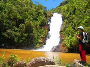 Cachoeira de Santo Izidro, no Parque Nacional da Bocaina, em São José do Barreiro