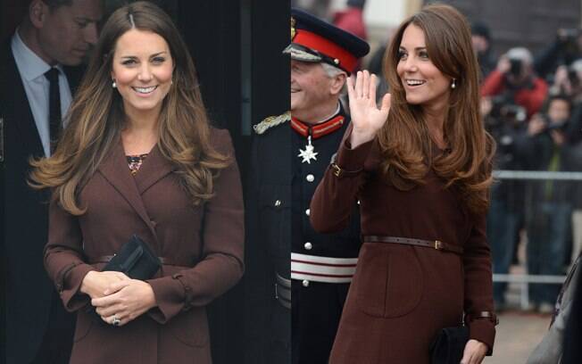 Kate Middleton tenta esconder barriguinha de cinco meses de gestação