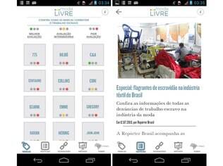 Disponível para Android e iOS gratuitamente, app Moda Livre ajuda o consumidor a monitorar as marcas e as empresas que lutam, ou não, contra o trabalho escravo