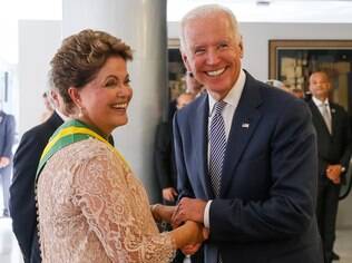 Joe Biden participou da posse da presidente Dilma, em 1º de janeiro de 2015