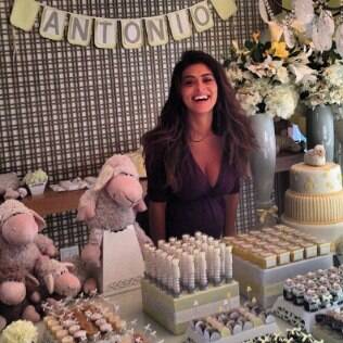 Juliana Paes fez chá de bebê nesse domingo (09), para Antonio, seu segundo filho