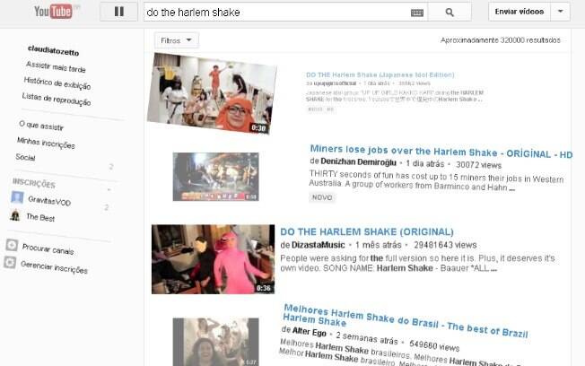 Página do YouTube imita vídeo Harlem Shake em novo easter egg