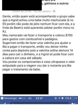 Pedido de ajuda pro transporte