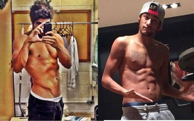 Caio Castro e Neymar exibem boa forma