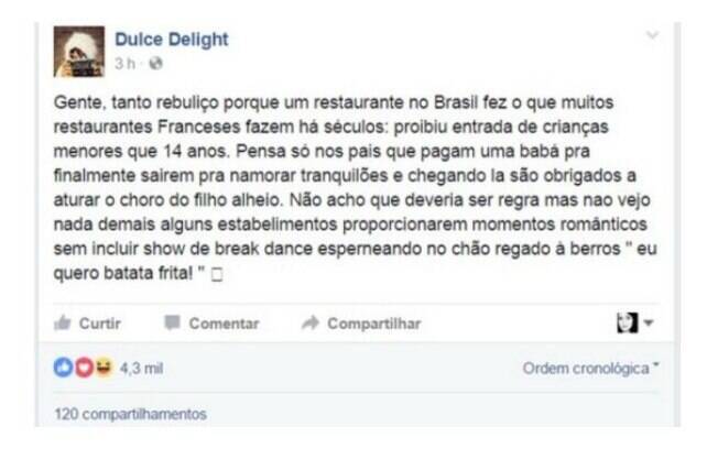 A apresentadora Raiza Costa criou polêmica ao defender a proibição de crianças em restaurante