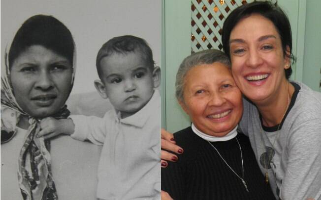 Raimunda segura Ana, aos 8 meses, no colo; hoje, 45 anos depois, elas seguem juntas