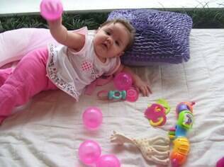 A mãe de Nicole, de seis meses, começou a estimular a filha quando estava grávida