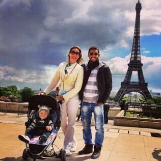Pedro Scooby, Dom e Luana Piovani em Paris
