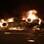 Carro foi incendiado por manifestantes no Rio. Foto: AP