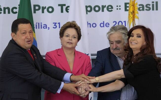 Líderes do Mercosul se reúnem para selar adesão da Venezuela ao bloco em julho de 2012