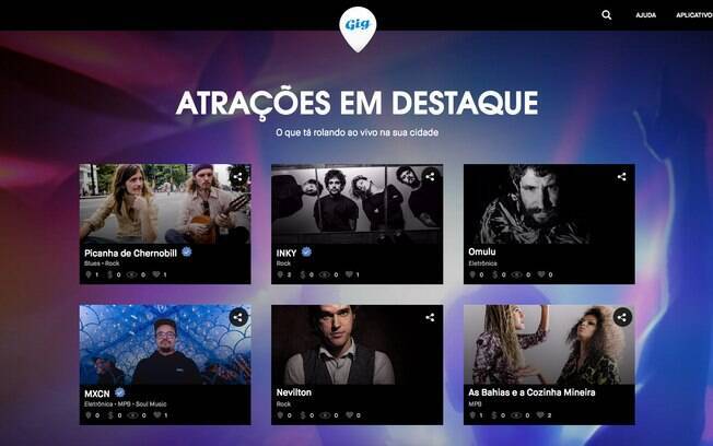 Desenvolvido por Facundo Guerra e Marcelo Beraldo, o aplicativo GIG é como se fosse o Pokémon GO da música