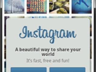 Tela de login do aplicativo Instagram