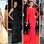 A atriz Katia Smutniak brincou com visuais românticos e outro mais sexy. Todos os looks são da Valentino; exceto o vermelho, que é da Armani Privé . Foto: Getty Images