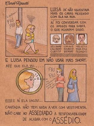 Série de desenhos convidam à reflexão sobre sexualidade, aparência, aborto e assédio sexual
